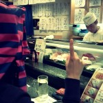 友人とお寿司を食べました。